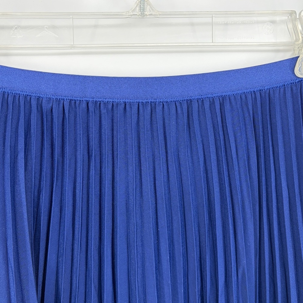 Polo Ralph Lauren Pleated Skirt Womens XXL Royal Blue Accordion Midi Preppy - Picture 2 of 6